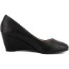 imageGreatonu Womens Wedge Pumps Closed Toe High Heel Slip on Office Dress ShoesBlack