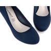imageGreatonu Womens Wedge Pumps Closed Toe High Heel Slip on Office Dress ShoesNavy