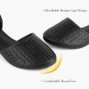 imageMaxMuxun Womens Roman Ankle Strap Cage Closed Toe Flat SandalsBlack