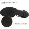imageMaxMuxun Womens Roman Ankle Strap Cage Closed Toe Flat SandalsBlack