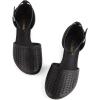 imageMaxMuxun Womens Roman Ankle Strap Cage Closed Toe Flat SandalsBlack