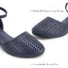 imageMaxMuxun Womens Roman Ankle Strap Cage Closed Toe Flat SandalsBlue