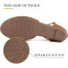 imageMaxMuxun Womens Roman Ankle Strap Cage Closed Toe Flat SandalsBrown