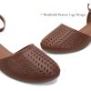 imageMaxMuxun Womens Roman Ankle Strap Cage Closed Toe Flat SandalsDark Brown1