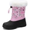 imageGreatonu Kids Snow Boots Waterproof Boys Girls Winter Boots Mid Calf Insulated Duck BootsLight Pink