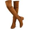 imageGreatonu Womens Over Knee High Boots Warm Winter Long Boot with Side Zipper Back Lace Fashion Thigh High BootsCamel177 Inchs