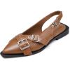Brown Pu Cross Strap