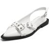 White Patent Cross Strap