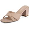 Beige Block Heel
