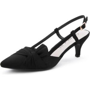 imageGreatonu Women Shoes Comfortable Kitten Heels Slingback Dress Pumps