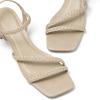 imageGreatonu Womens Braided Strappy Heeled Sandals 197 inch Low Chunky Block Heels Square Open Toe Ankle Strap Sandal Heels Dressy Sandals 2025 Party Wedding Prom ShoesBeige
