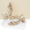imageGreatonu Womens Braided Strappy Heeled Sandals 197 inch Low Chunky Block Heels Square Open Toe Ankle Strap Sandal Heels Dressy Sandals 2025 Party Wedding Prom ShoesBeige