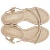 imageGreatonu Womens Rhinestone Flat Sandals with Ankle Strap Open Toe Sandals Wedding Bridal Prom Sparkly Bling Comfortable Dressy SandalsBeige