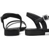 imageGreatonu Womens Rhinestone Flat Sandals with Ankle Strap Open Toe Sandals Wedding Bridal Prom Sparkly Bling Comfortable Dressy SandalsBlack