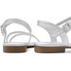 imageGreatonu Womens Rhinestone Flat Sandals with Ankle Strap Open Toe Sandals Wedding Bridal Prom Sparkly Bling Comfortable Dressy SandalsSilver