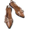 Brown Pu Cross Strap