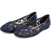 imageGreatonu Womens Flats Cut Out Round Toe Slip On Floral Ballet Flat Comfortable Lace Flats DressyNavy Blue