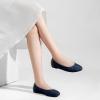 imageGreatonu Womens Flats Cut Out Round Toe Slip On Floral Ballet Flat Comfortable Lace Flats DressyNavy Blue Lining