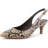 imageGreatonu Womens Slingback Dress Pump 40 EU9 US Brown Snake Print