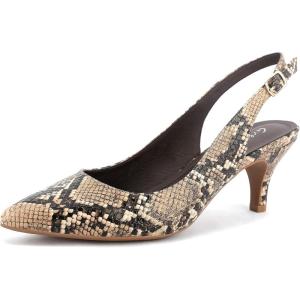 imageGreatonu Womens Slingback Dress Pump 40 EU9 US Brown Snake Print
