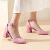 imageGreatonu Womens Block Heels Square Toe Ankle Strap Court Shoes for Women Party Wedding Date Office Pumps Dress Shoes