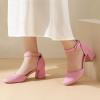 imageGreatonu Womens Block Heels Square Toe Ankle Strap Court Shoes for Women Party Wedding Date Office Pumps Dress Shoes