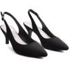 imageGreatonu Womens Kitten Heels Pointed Toe Slingback Leather Insole Dress Pumps ShoesBlack