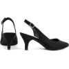 imageGreatonu Womens Kitten Heels Pointed Toe Slingback Leather Insole Dress Pumps ShoesBlack