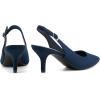 imageGreatonu Womens Kitten Heels Pointed Toe Slingback Leather Insole Dress Pumps ShoesBlue