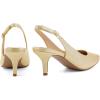 imageGreatonu Womens Kitten Heels Pointed Toe Slingback Leather Insole Dress Pumps ShoesGold 1