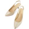 imageGreatonu Womens Kitten Heels Pointed Toe Slingback Leather Insole Dress Pumps ShoesGold 1