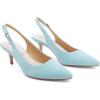 imageGreatonu Womens Kitten Heels Pointed Toe Slingback Leather Insole Dress Pumps ShoesLight Blue