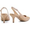 imageGreatonu Womens Kitten Heels Pointed Toe Slingback Leather Insole Dress Pumps ShoesNudePu