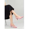 imageGreatonu Womens Kitten Heels Pointed Toe Slingback Leather Insole Dress Pumps ShoesPink
