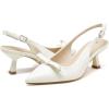 imageGreatonu Womens Kitten Heels Pointed Toe Slingback Leather Insole Dress Pumps ShoesWhitebow Tie