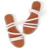imageGreatonu Braided Sandals For Women 2025 Open Toe Fashion Slide Sandals Women Dressy Summer Flat US Size 611White