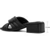 imageGreatonu Womens Chunky Heeled Sandals Square Open Toe Mules Heels Cross Band Summer Dressy SandalsBlack