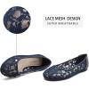 image:imageGreatonu Womens Ballet Flats Round Toe Slip on Lace ballerina Flat Comfortable Wedding Casual Dressy Floral Flats ShoesNavy Blue