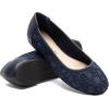 image:imageGreatonu Womens Ballet Flats Round Toe Slip on Lace ballerina Flat Comfortable Wedding Casual Dressy Floral Flats ShoesNavy Blue Lining